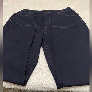 d. jeans Straight Leg Navy Women's Jeans with Front Pocket Detail